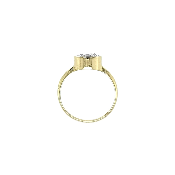 Nhẫn đính hôn bằng vàng có đá cubic zirconia