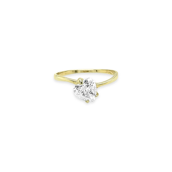 Nhẫn đính hôn bằng vàng có đá cubic zirconia
