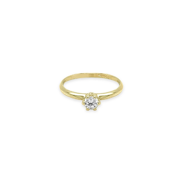 Nhẫn đính hôn bằng vàng có đá cubic zirconia