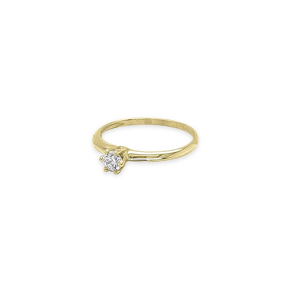 Nhẫn đính hôn bằng vàng có đá cubic zirconia