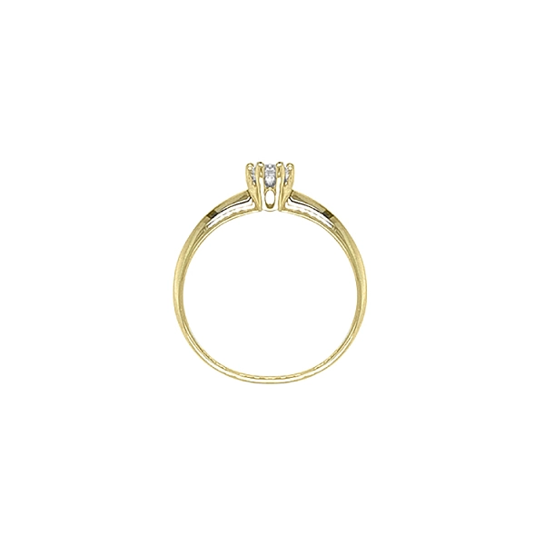 Nhẫn đính hôn bằng vàng có đá cubic zirconia