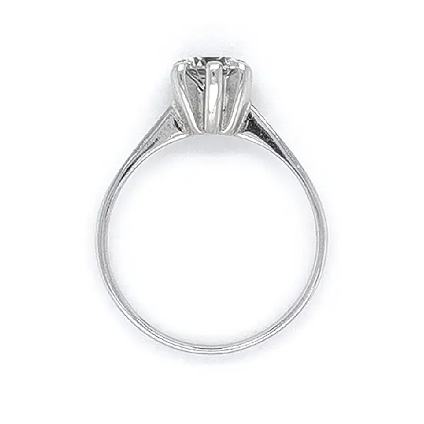 Nhẫn đính hôn bằng vàng trắng và zircon