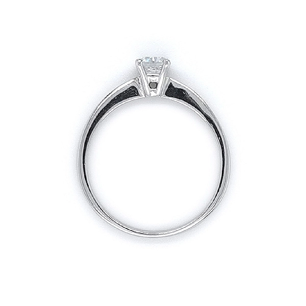 Nhẫn đính hôn bằng vàng trắng và zircon