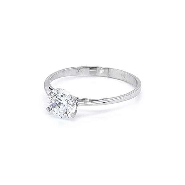 Nhẫn đính hôn bằng vàng trắng và zircon
