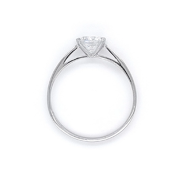 Nhẫn đính hôn bằng vàng trắng và zircon