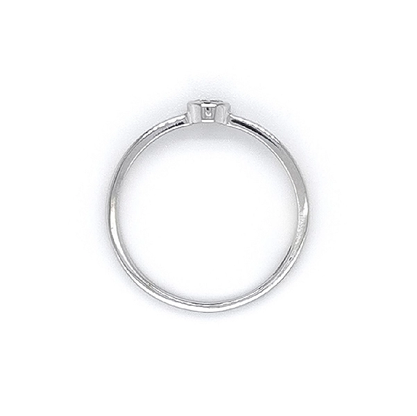 Nhẫn đính hôn bằng vàng trắng và zircon