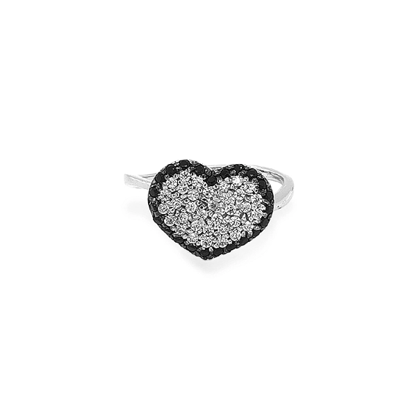 Nhẫn vàng hình trái tim đính đá zircon