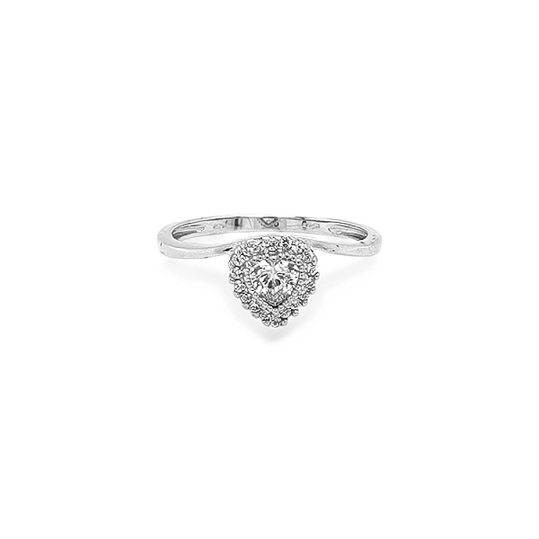 Nhẫn vàng hình trái tim đính đá zircon