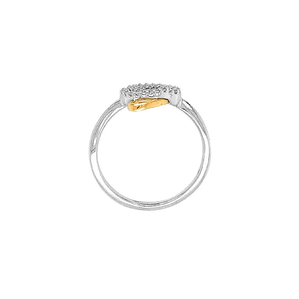 Nhẫn vàng đính đá zircon làm từ vàng kết hợp