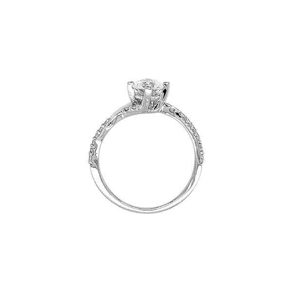 Nhẫn đính hôn bằng vàng với đá zircon