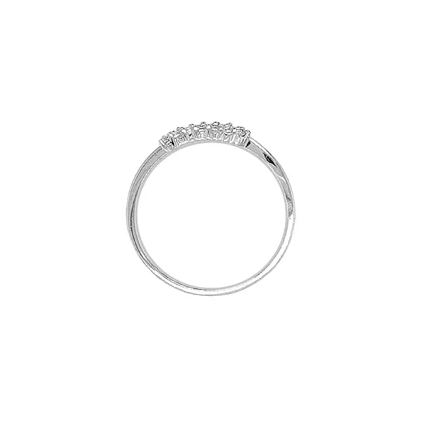 Nhẫn vàng hình lá có đính đá zircon