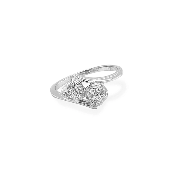 Nhẫn vàng hình trái tim đính đá zircon
