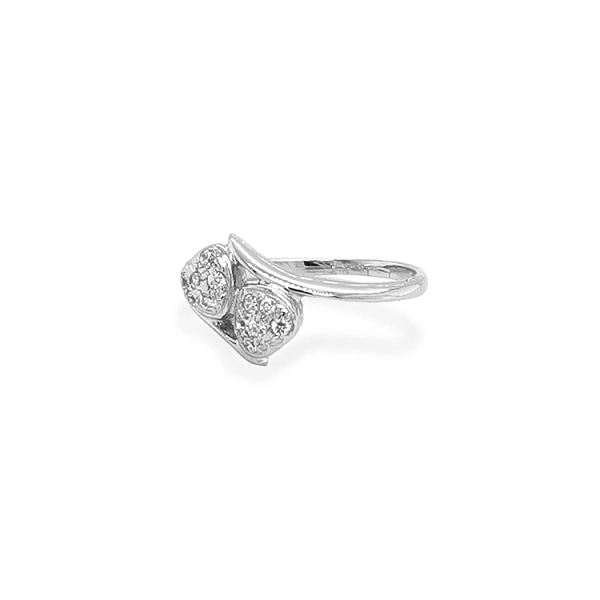 Nhẫn vàng hình trái tim đính đá zircon