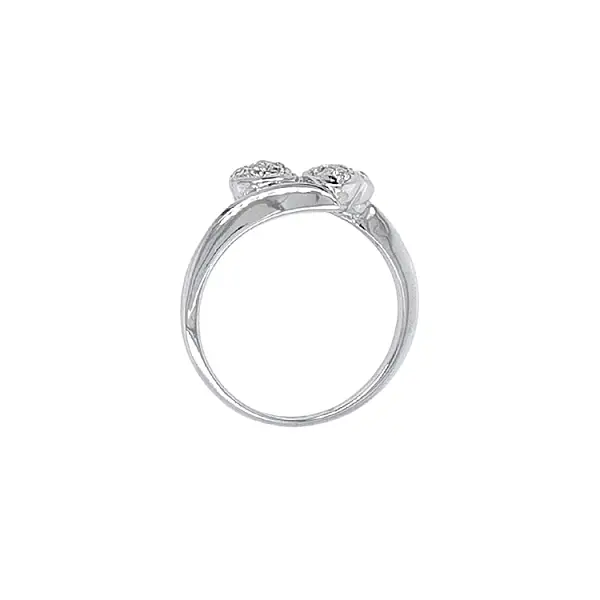 Nhẫn vàng hình trái tim đính đá zircon