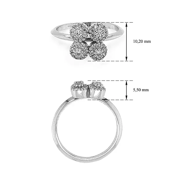 Nhẫn vàng đính đá zircon
