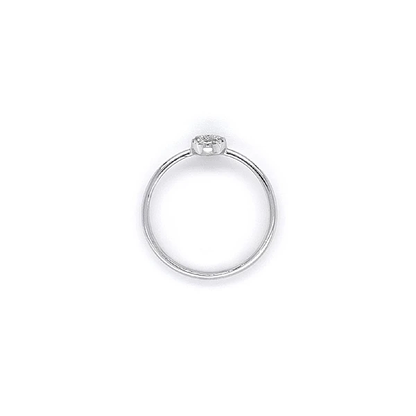 Nhẫn vàng trắng đính đá zircon trắng
