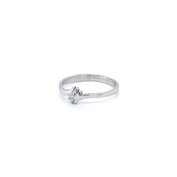 Nhẫn đính đá zircon từ vàng trắng