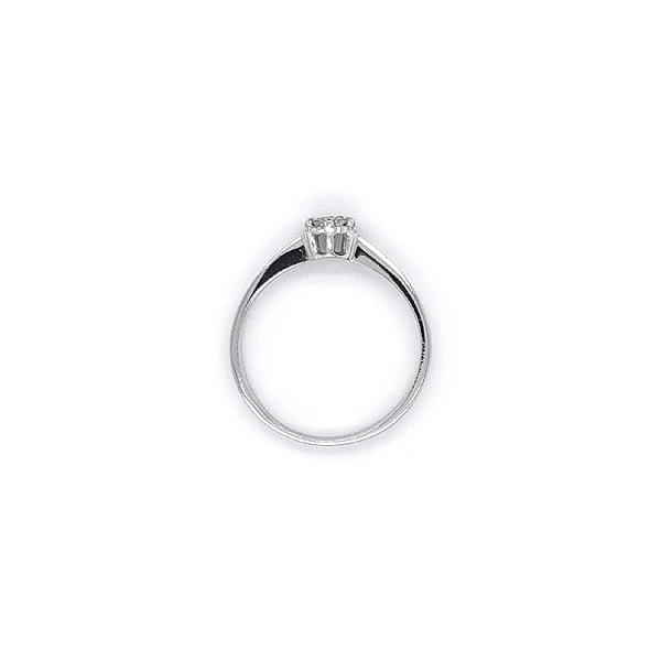Nhẫn vàng trắng đính đá zircon trắng