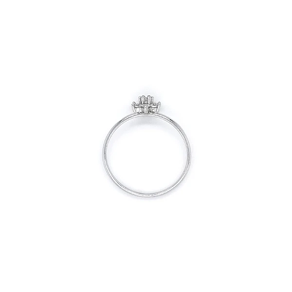 Nhẫn vàng trắng đính đá zircon trắng