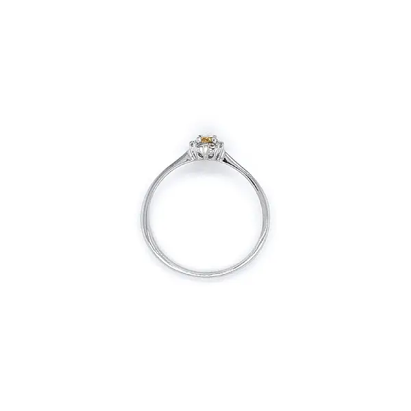 Nhẫn đính đá Citrine từ vàng trắng