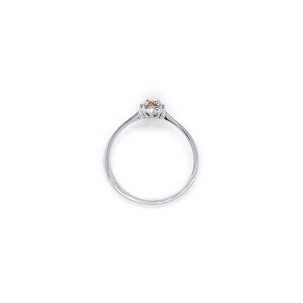 Nhẫn đính đá Citrine từ vàng trắng