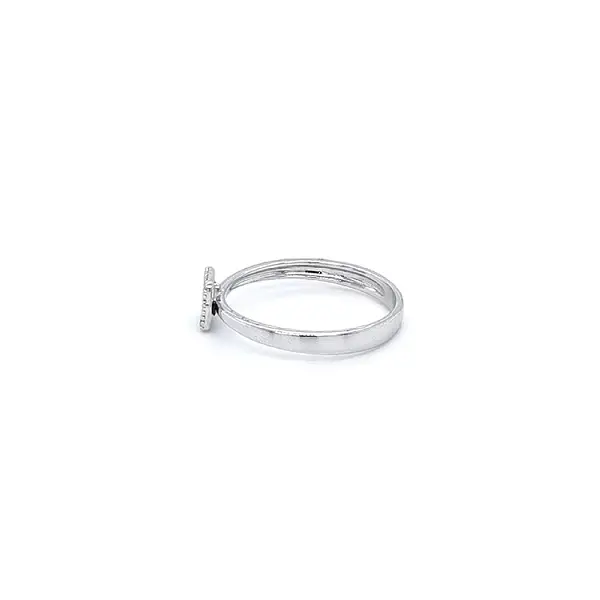 Nhẫn vàng trắng đính đá zircon trắng