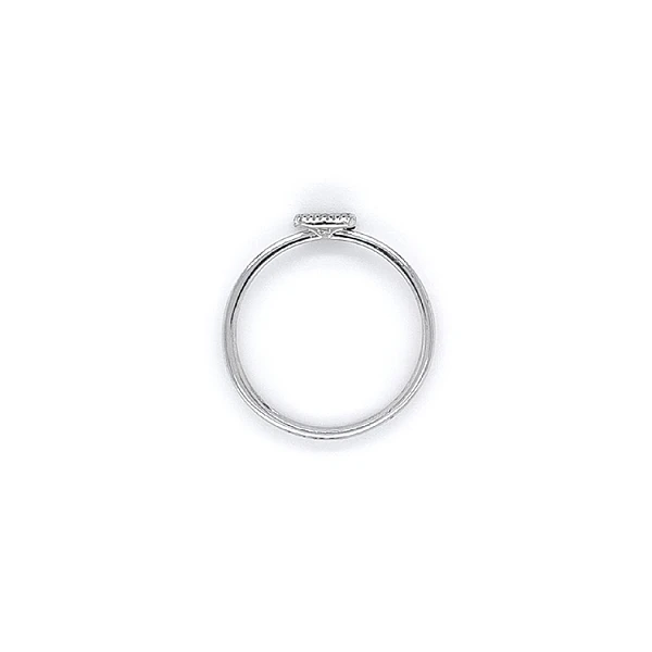 Nhẫn vàng trắng đính đá zircon trắng