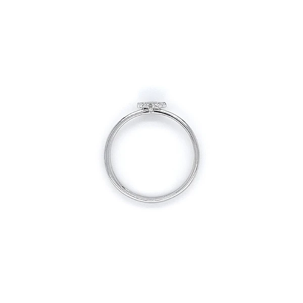 Nhẫn vàng trắng đính đá zircon trắng