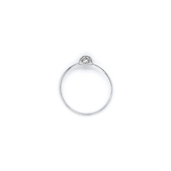 Nhẫn vàng trắng đính đá zircon trắng