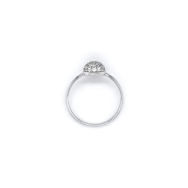 Nhẫn vàng trắng đính đá zircon trắng