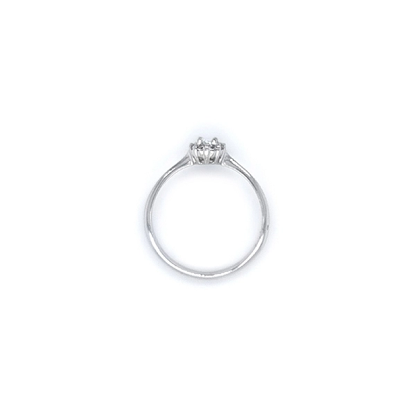 Nhẫn vàng trắng đính đá zircon trắng