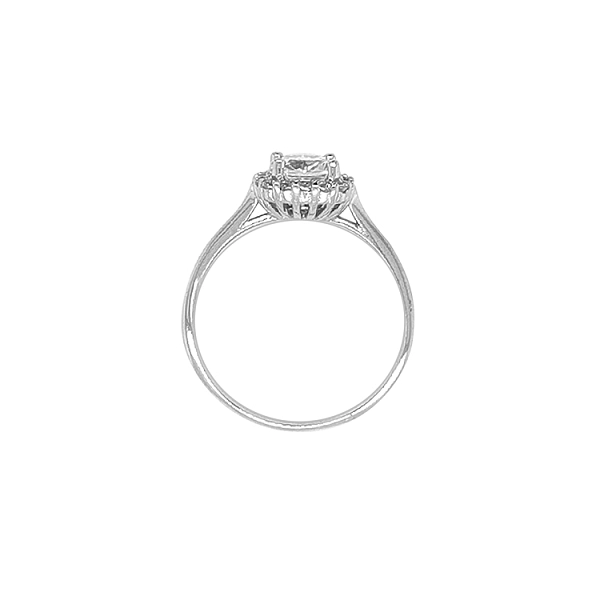 Nhẫn đính hôn bằng vàng với đá zircon