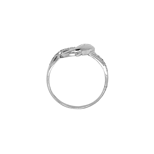 Nhẫn vàng cao cấp hình cá heo đính đá zircon