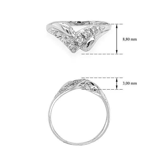 Nhẫn vàng đính đá zircon