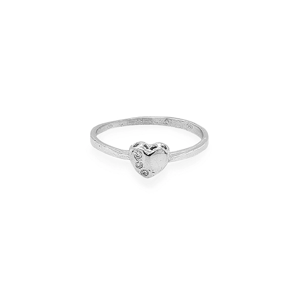 Nhẫn vàng đính đá zircon hình trái tim