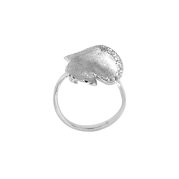 Nhẫn vàng hình trái tim đính đá zircon