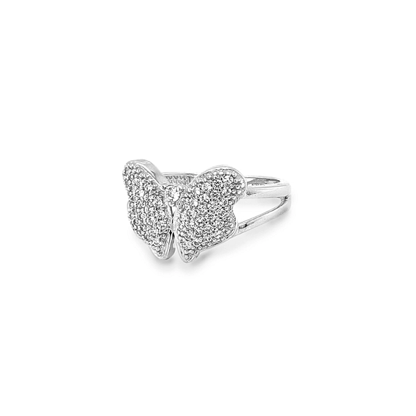 Nhẫn vàng đính đá zircon hình bướm