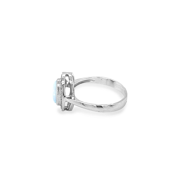 Nhẫn vàng đính ngọc opal và zircon