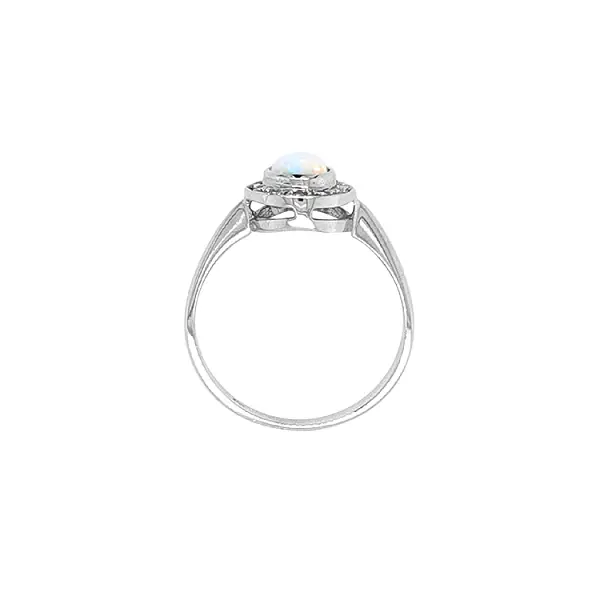 Nhẫn vàng đính ngọc opal và zircon