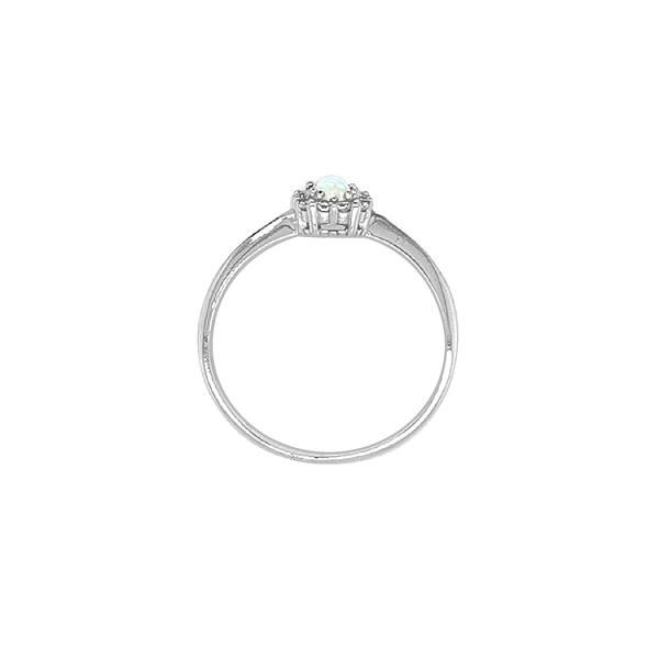 Nhẫn vàng đính ngọc opal và zircon