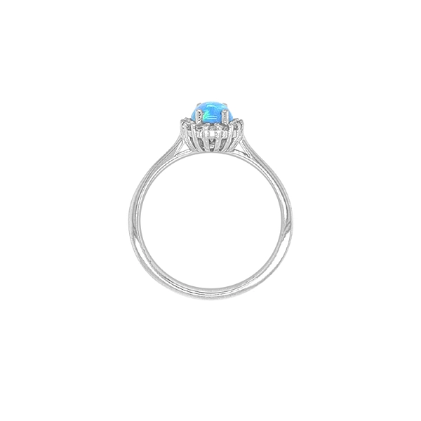 Nhẫn vàng đính ngọc opal và zircon