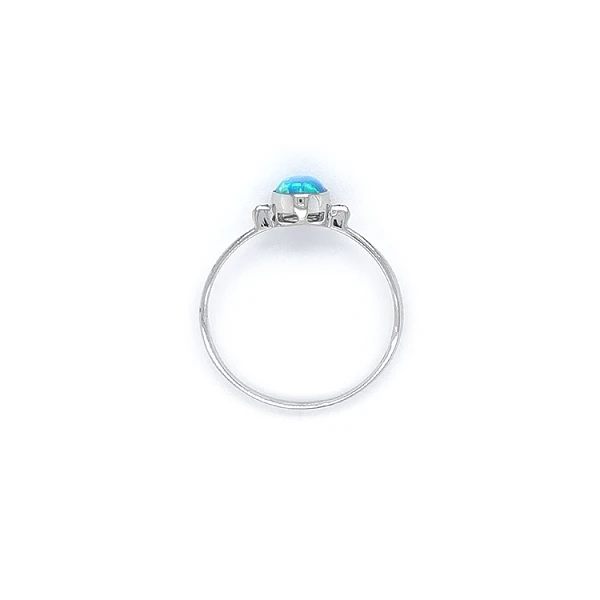 Nhẫn đính ngọc opal từ vàng trắng