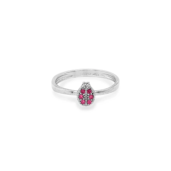 Nhẫn Bọ Rùa Vàng với Đá Zircon