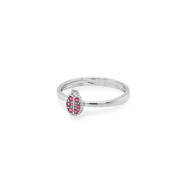 Nhẫn Bọ Rùa Vàng với Đá Zircon