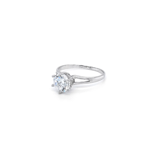 Nhẫn đính hôn bằng vàng trắng và zircon