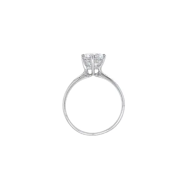 Nhẫn đính hôn bằng vàng trắng và zircon
