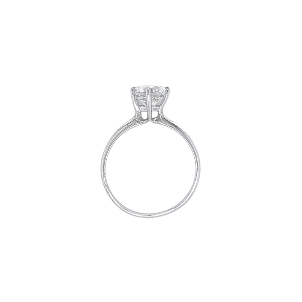 Nhẫn đính hôn bằng vàng trắng và zircon