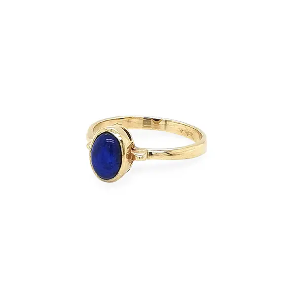Nhẫn vàng đính đá lapis lazuli
