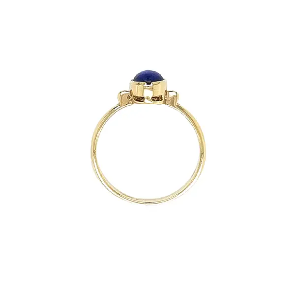 Nhẫn vàng đính đá lapis lazuli