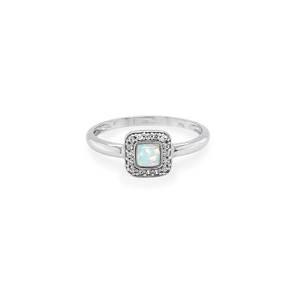 Nhẫn vàng đính ngọc opal và zircon